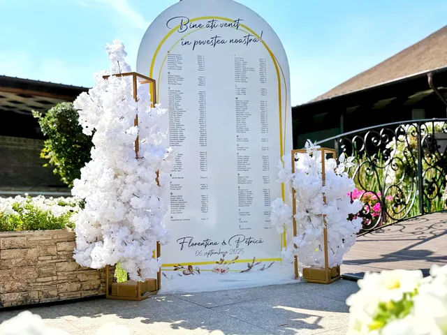 Șevalete și panouri de întâmpinare — Just Roses