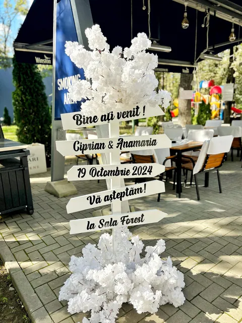 Șevalete și panouri de întâmpinare — Just Roses